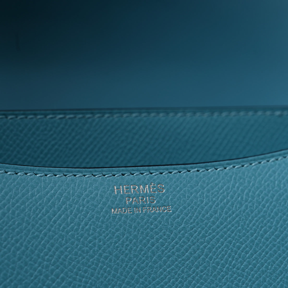 Hermes Epsom Enamel Constance 24 Bleu Du Nord Rouge 6 of 13