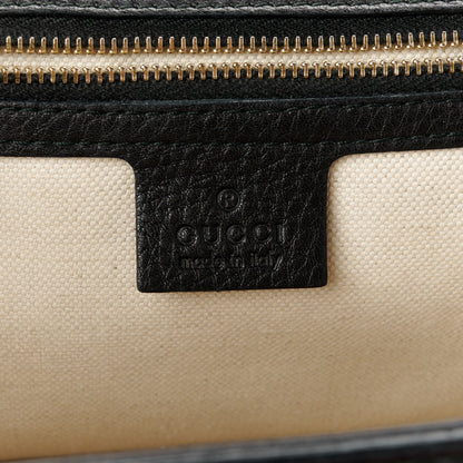 Gucci Cellarius Calfskin Medium New Bamboo Top Handle Bag Black 7 of 11