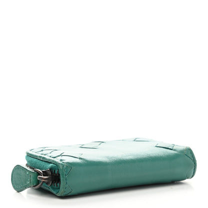 Bottega Veneta Nappa Intrecciato Zip Around Coin Purse Lagoon 4 of 11