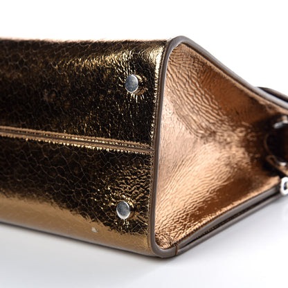Christian Dior Metallic Calfskin Medium Diorever Flap Bronze 6 of 9