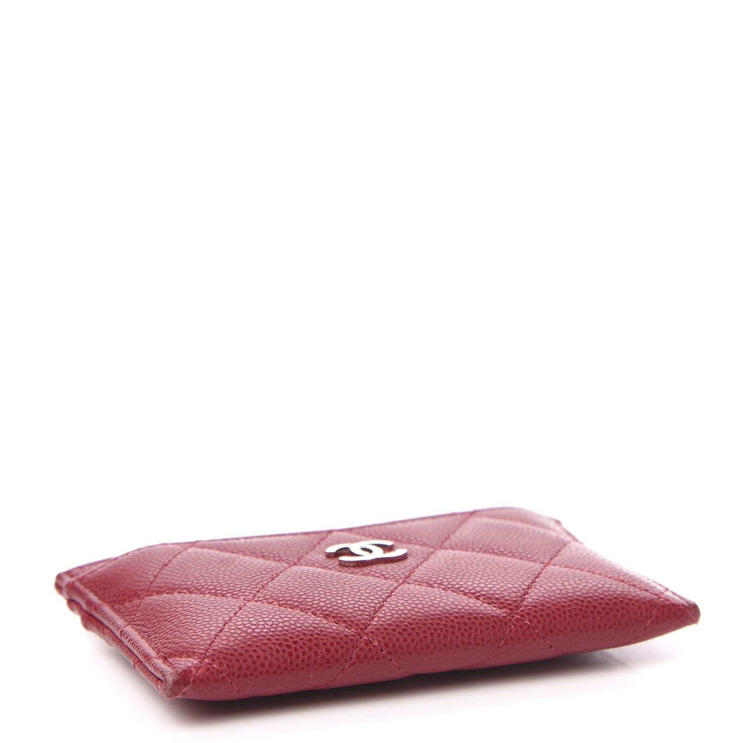 Chanel Caviar Quilted Card Holder Red 4 of 9