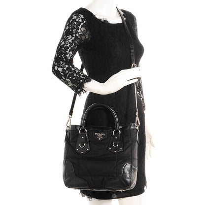 Prada Tessuto Nylon Quilted Tote Nero Black 2 of 12