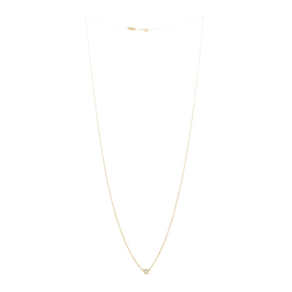 Tiffany 18K Yellow Gold Diamond Elsa Peretti .05ct Diamonds by the Yard Pendant Necklace 3 of 7