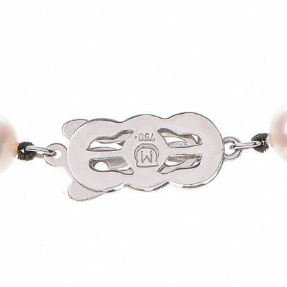 Mikimoto 18K White Gold Akoya 7.5mm 22 Inch Pearl Strand Necklace Earring Set 10 of 13