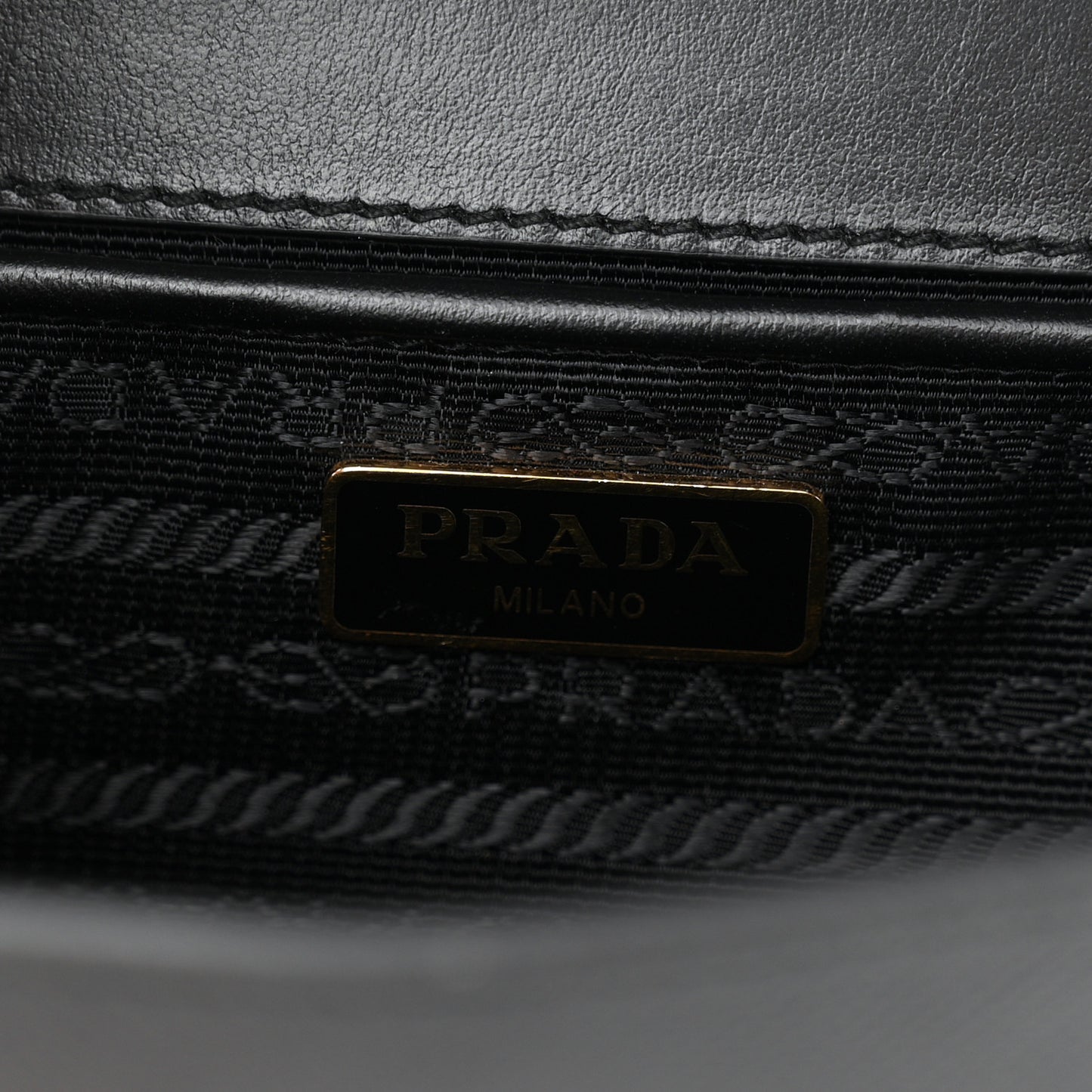 Saffiano Chain Shoulder Bag Black