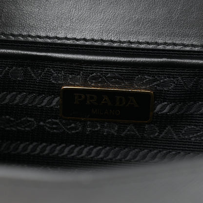 Prada Saffiano Chain Shoulder Bag Black 6 of 9