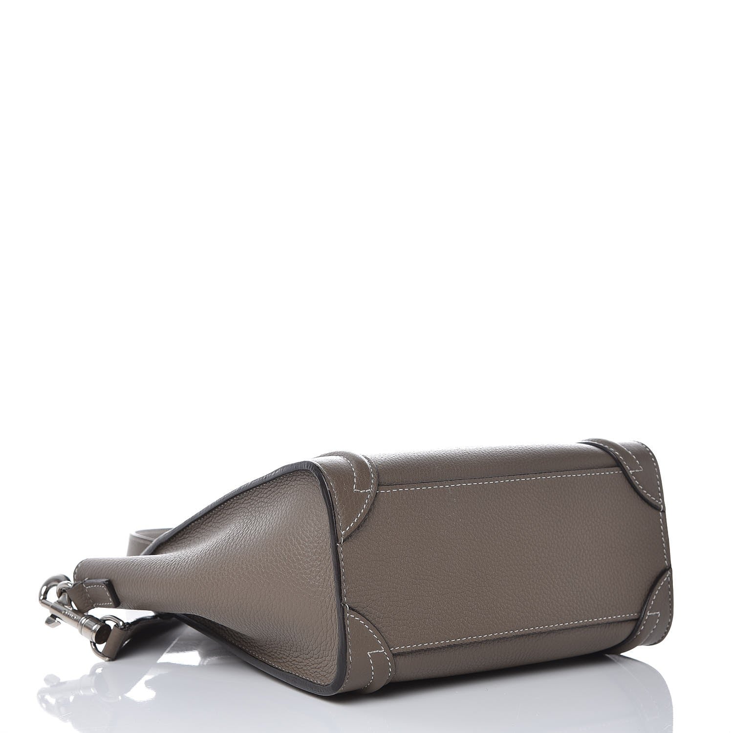 Celine Drummed Calfskin Nano Luggage Souris 4 of 7