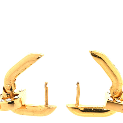 Balenciaga Crystal XS B Chain Drop Earrings Gold 3 of 4
