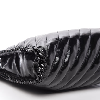Stella McCartney Patent Eco Alter Nappa Quilted Small Falabella Tote Black 6 of 9