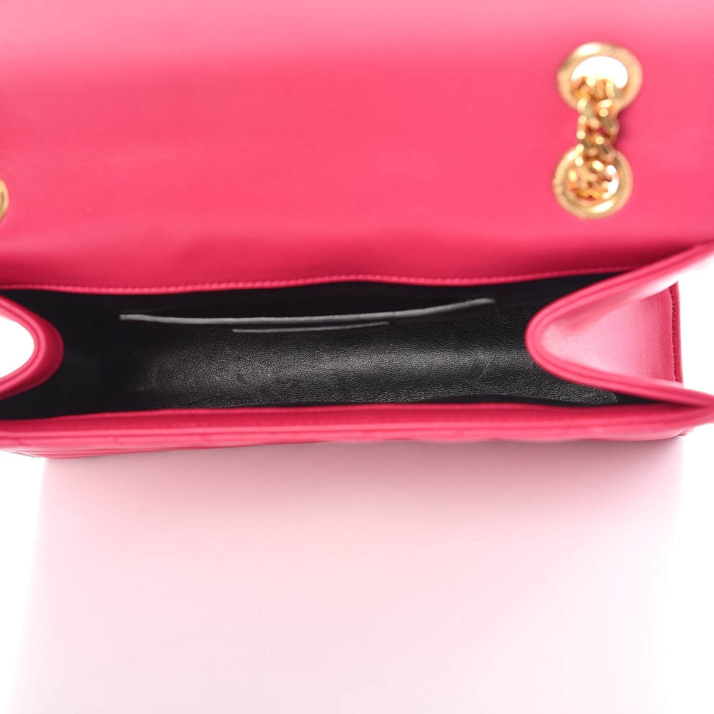 Lambskin Matelasse Medium Monogram Satchel Fuchsia