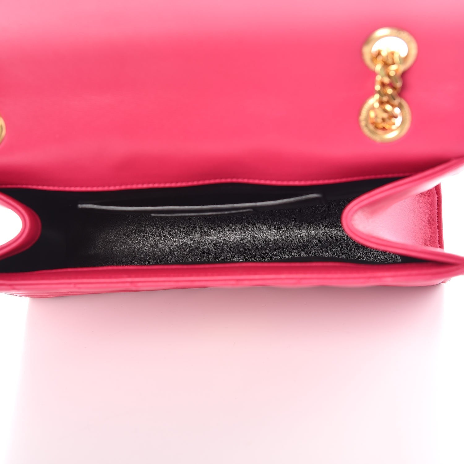 Saint Laurent Lambskin Matelasse Medium Monogram Satchel Fuchsia 5 of 8