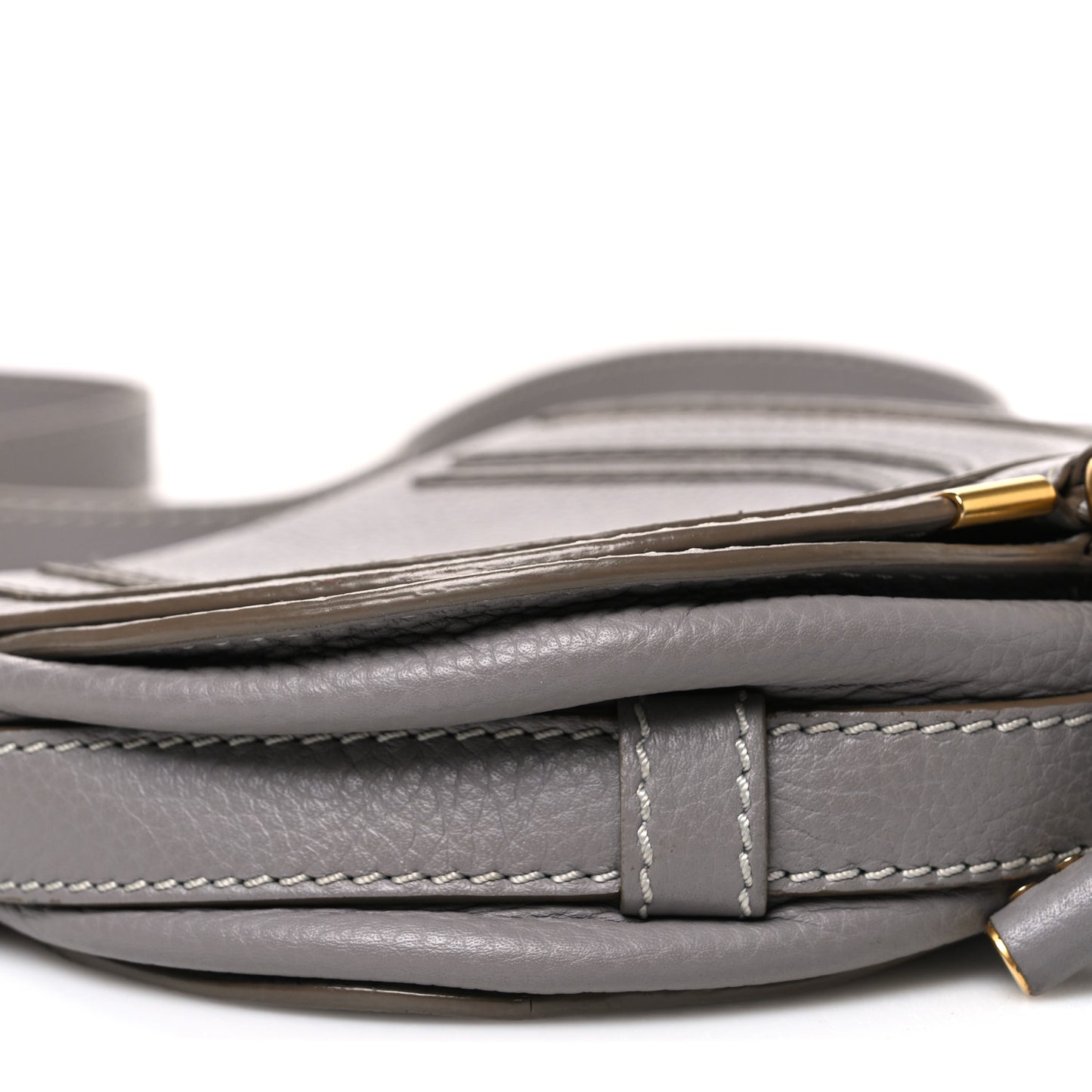 Calfskin Mini Marcie Round Crossbody Bag Cashmere Grey