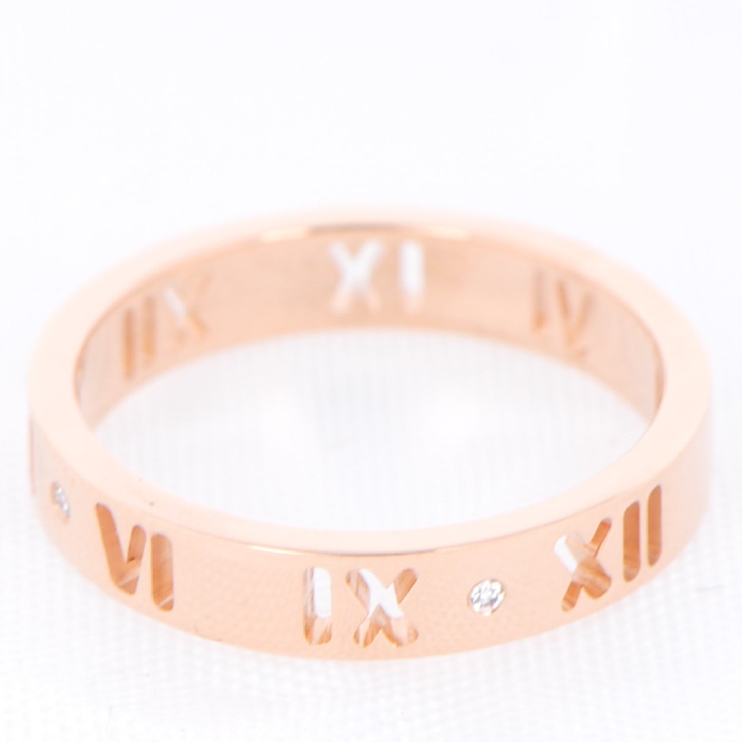 18K Rose Gold Diamond Atlas Pierced Ring 5.75