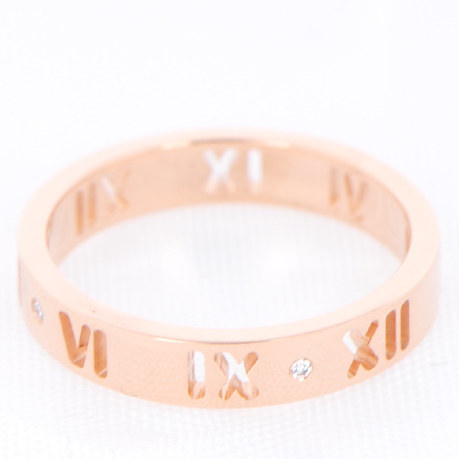 Tiffany 18K Rose Gold Diamond Atlas Pierced Ring 5.75 3 of 5