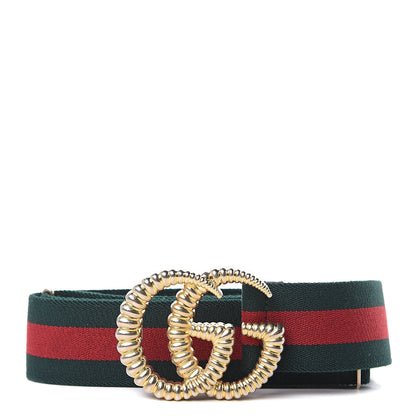 Gucci Canvas Torchon Double G Web Belt 75 30 Verde 1 of 5