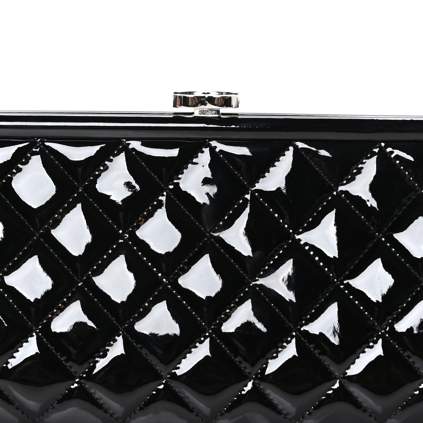 Patent Quilted Timeless Clutch Black