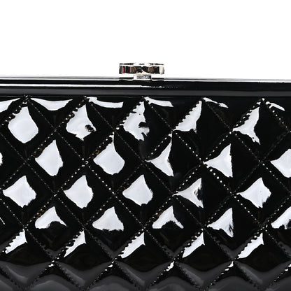 Chanel Patent Quilted Timeless Clutch Black 9 of 11