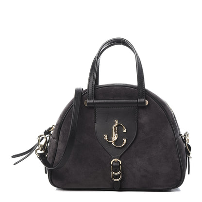 Jimmy Choo Suede Small Varenne Bowling Bag Dusk 1 of 11