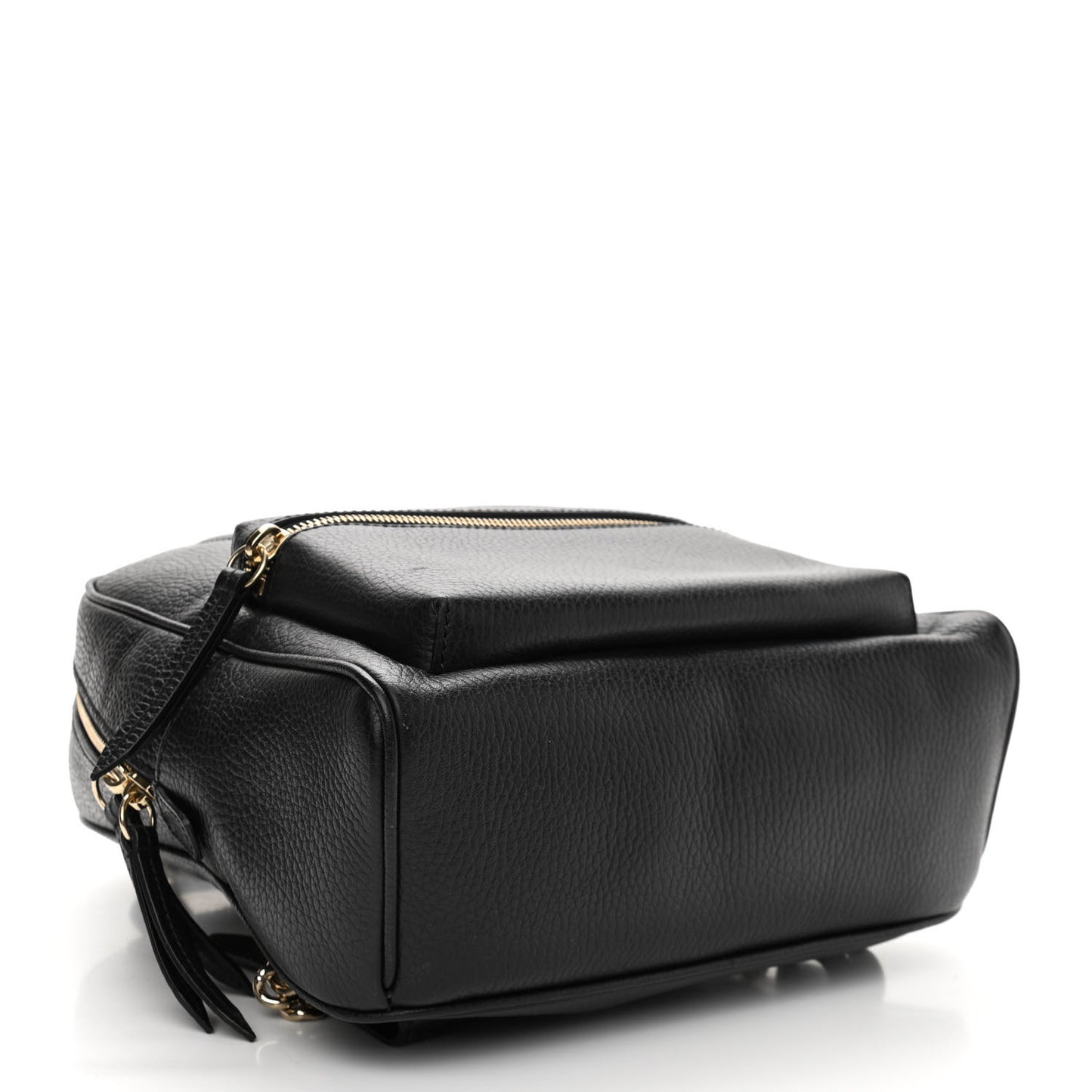 Pebbled Calfskin Soho Chain Backpack Black