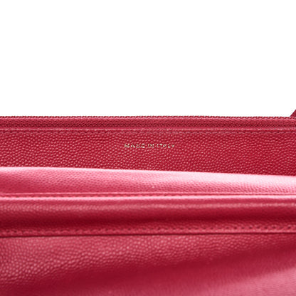 Chanel Caviar Quilted Boy Wallet On Chain WOC Fuchsia 7 of 14