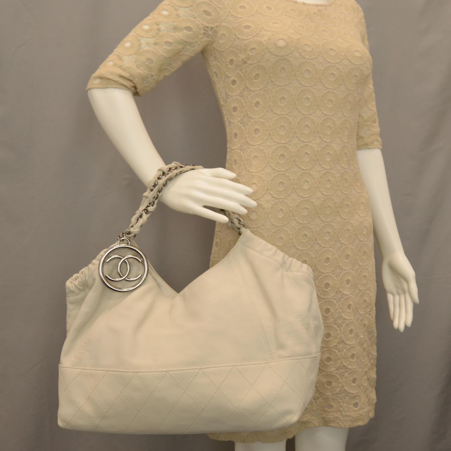 Chanel Leather Baby Coco Cabas White 2 of 8