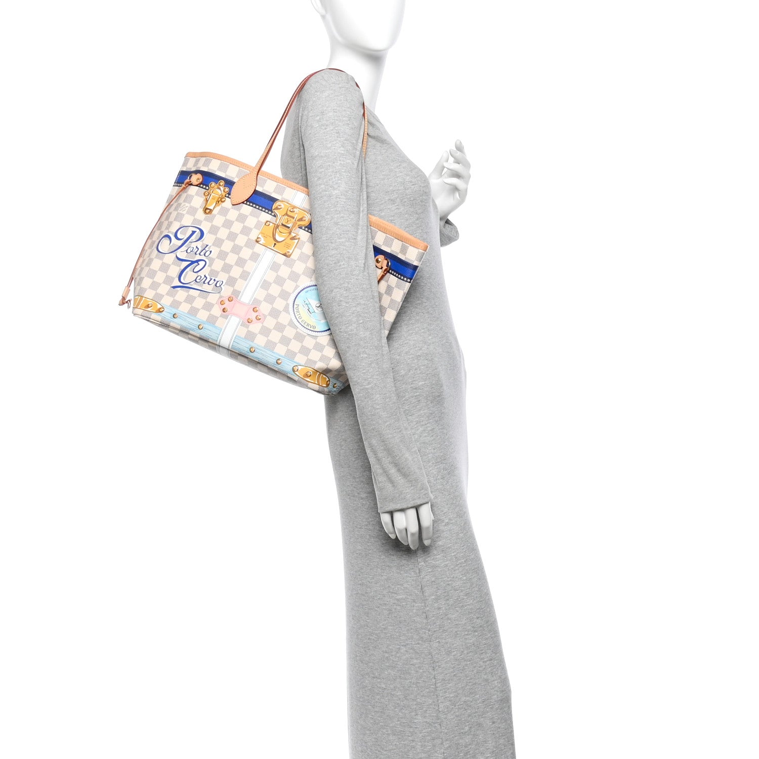 Louis Vuitton Damier Azur Summer Trunks Mykonos Neo Neverfull MM 2 of 10