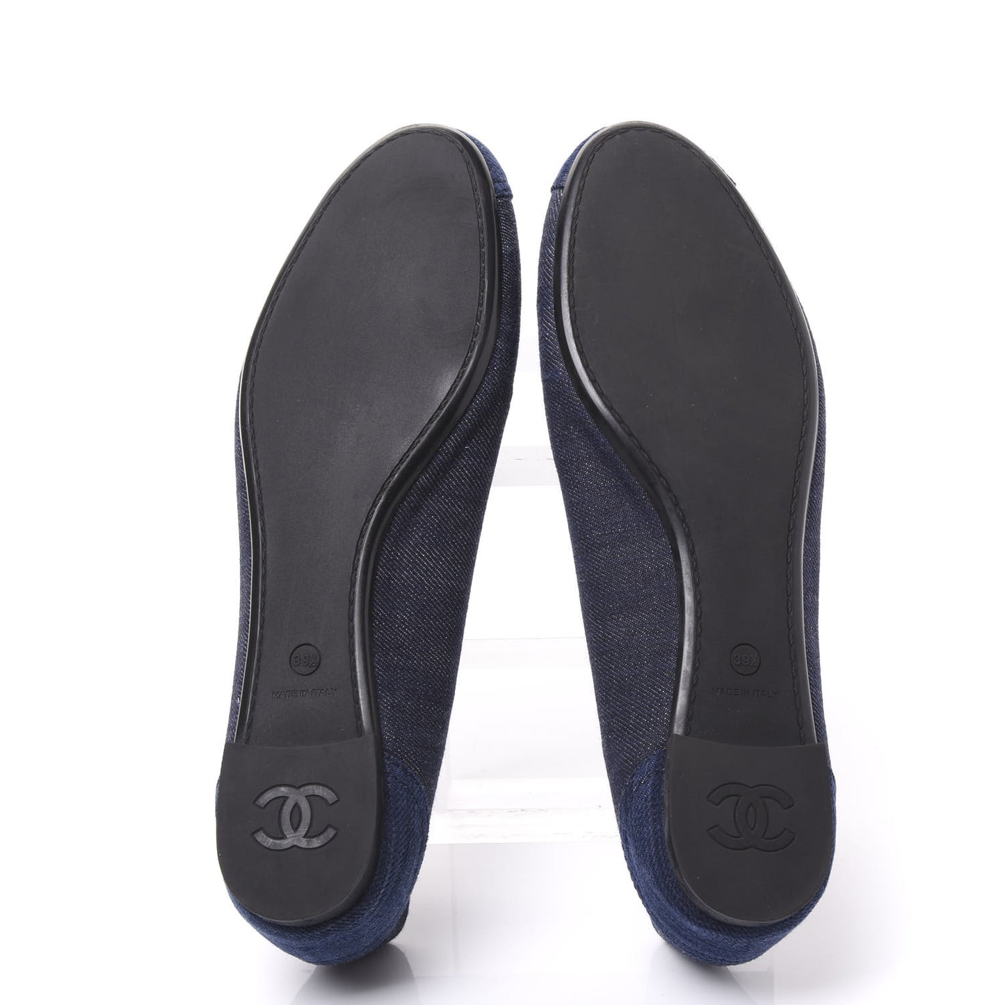 Denim CC Cap Toe Ballerina Flats 39.5 Blue