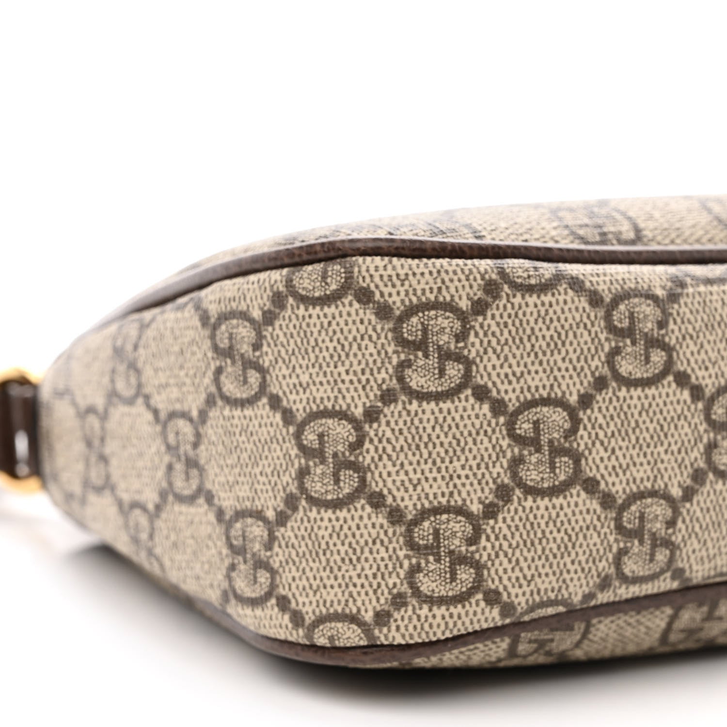 Gucci GG Supreme Monogram Textured Dollar Calfskin Small Ophidia Hobo Beige Ebony New Acero 9 of 11