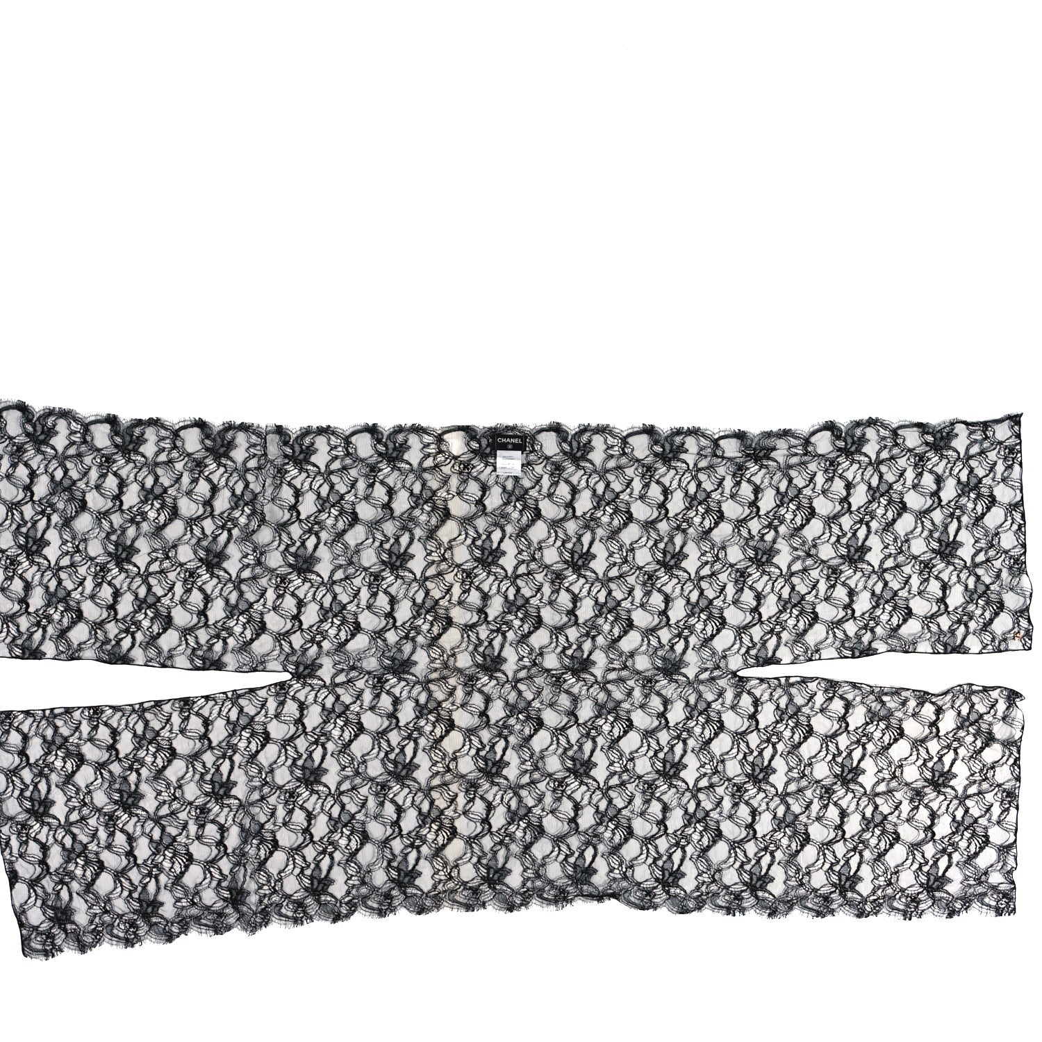 Chanel Cotton Lace Shawl Black 4 of 4