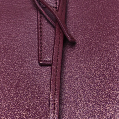 Saint Laurent Calfskin Large Shopping Tote Bordeaux 8 of 10