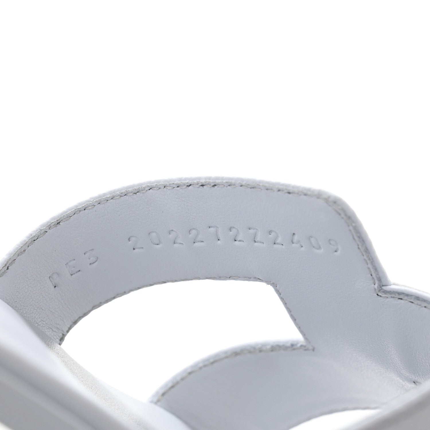 Hermes Epsom Oran Sandals 39.5 Bleu Glacier 9 of 11