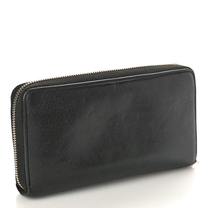 Gucci Pebbled Calfskin Soho Zip Around Wallet Black 3 of 9
