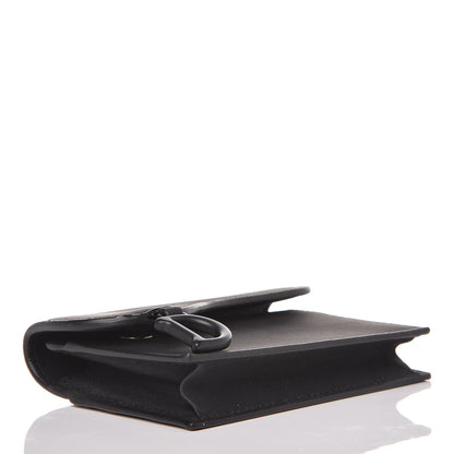 Christian Dior Ultra Matte Calfskin Saddle Card Holder Black 4 of 9
