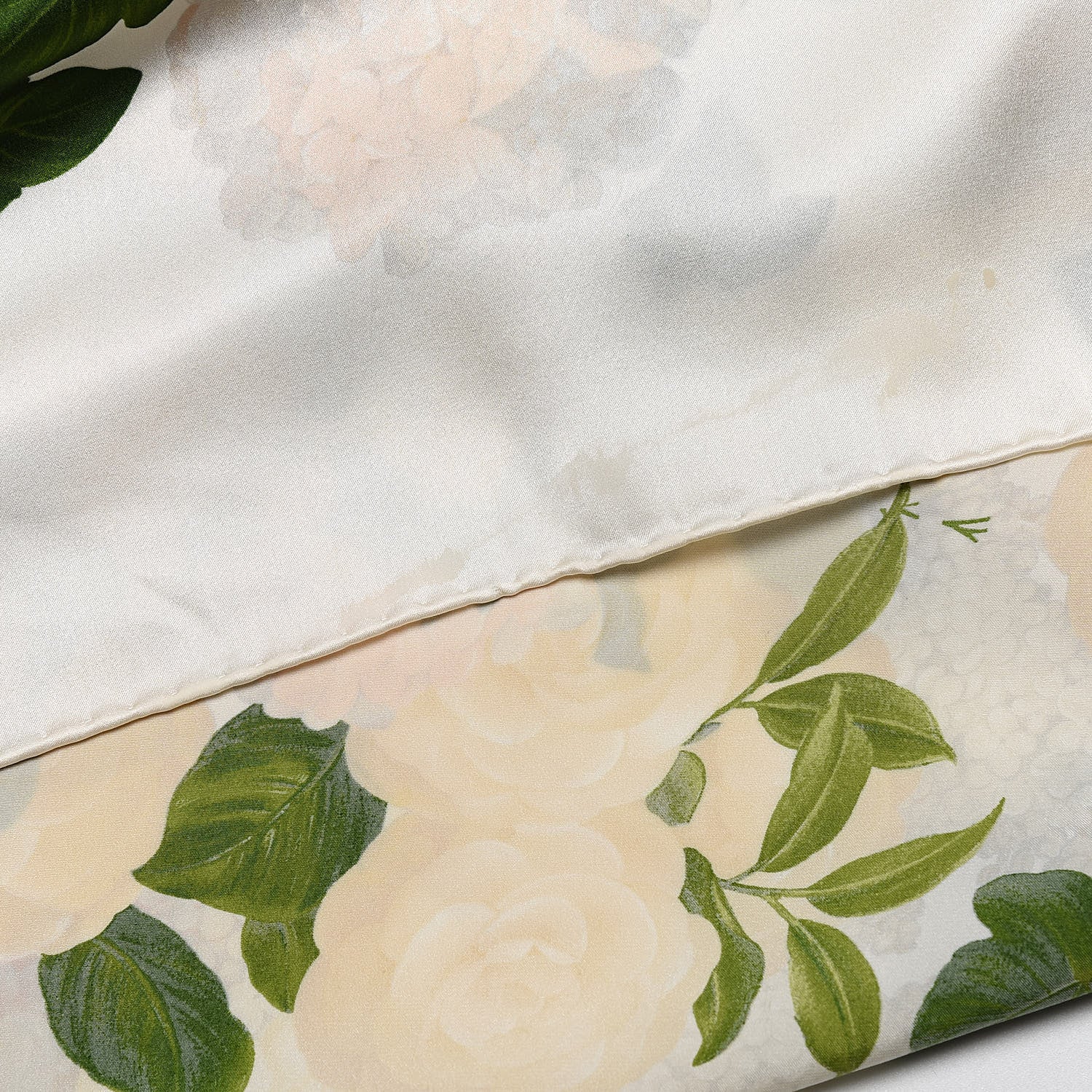 Chanel Silk Camellia Flower Square Scarf White 4 of 4