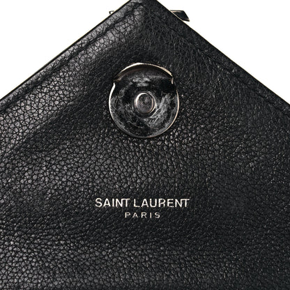 Saint Laurent Sheepskin Tri-Quilt Monogram Medium College Bag Black 6 of 20