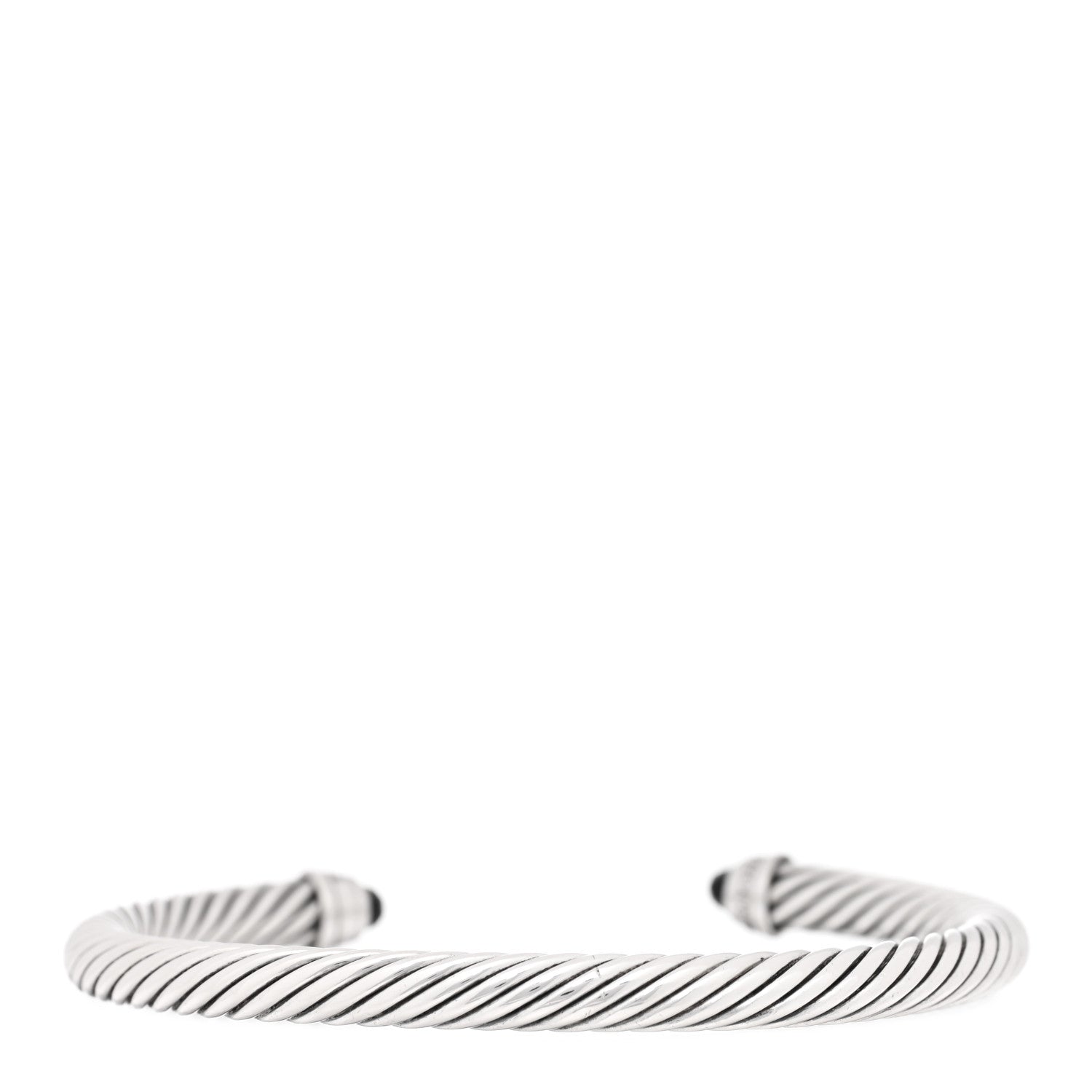 David Yurman Sterling Silver Diamond Black Onyx 5mm Cable Classics Bracelet 2 of 3