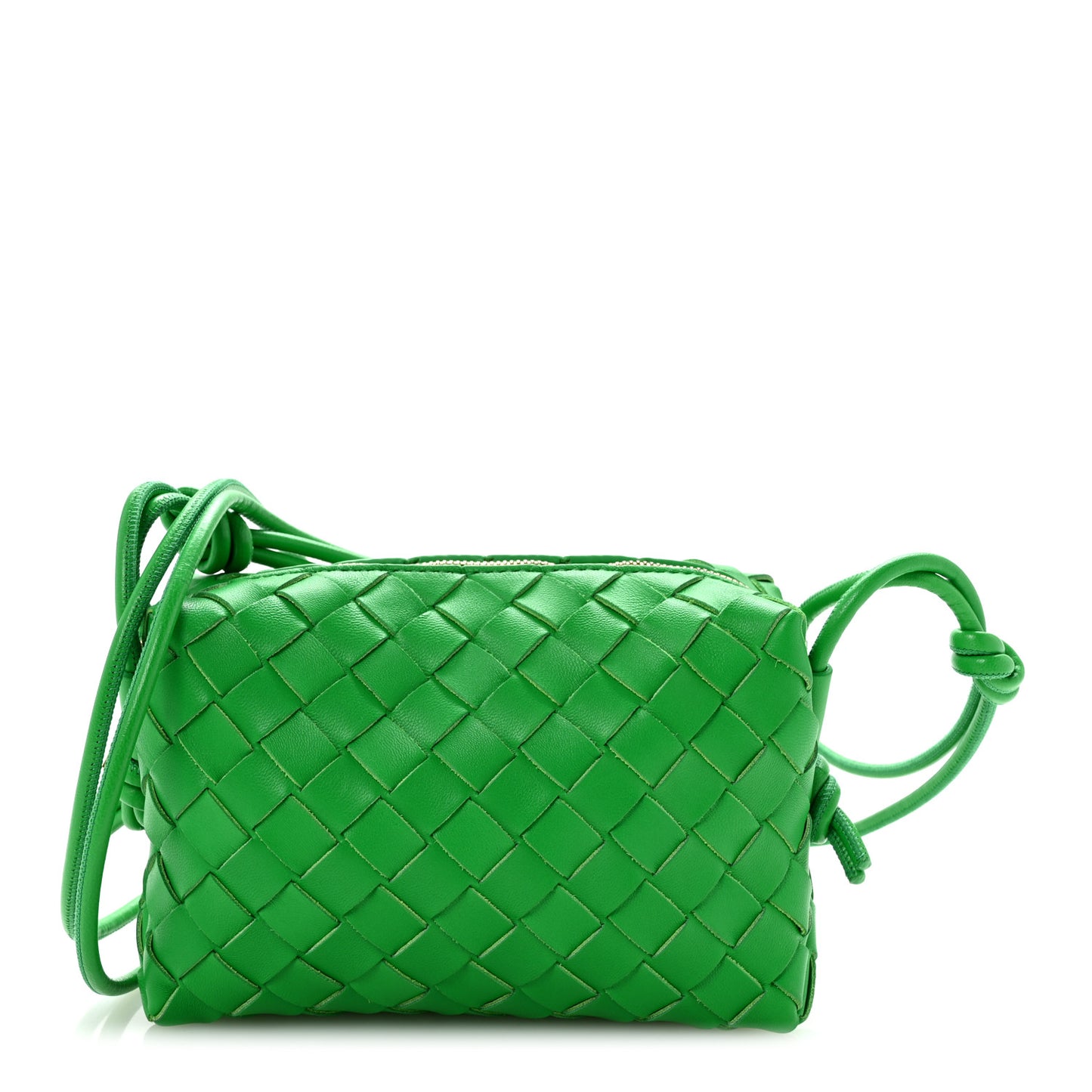 Nappa Intrecciato Mini Loop Camera Bag Parakeet