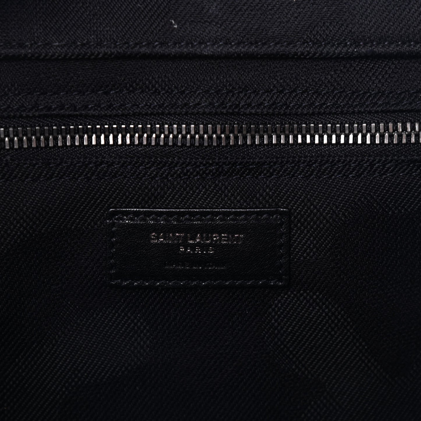 Linen Calfskin Rive Gauche Tote Black