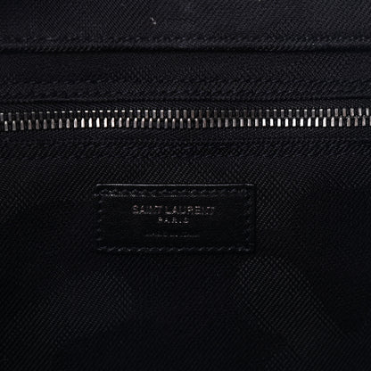 Saint Laurent Linen Calfskin Rive Gauche Tote Black 8 of 9