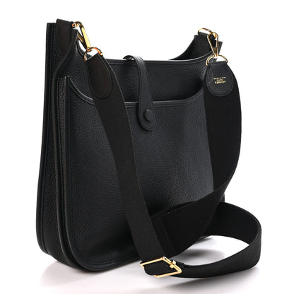 Hermes Taurillon Clemence EVELYNE III PM Black 3 of 11