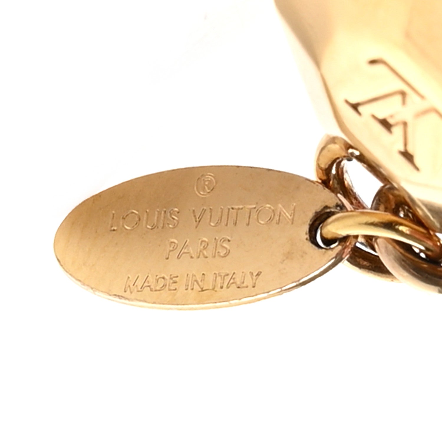 Louis Vuitton LV Facettes Bag Charm Key Holder Gold 3 of 4