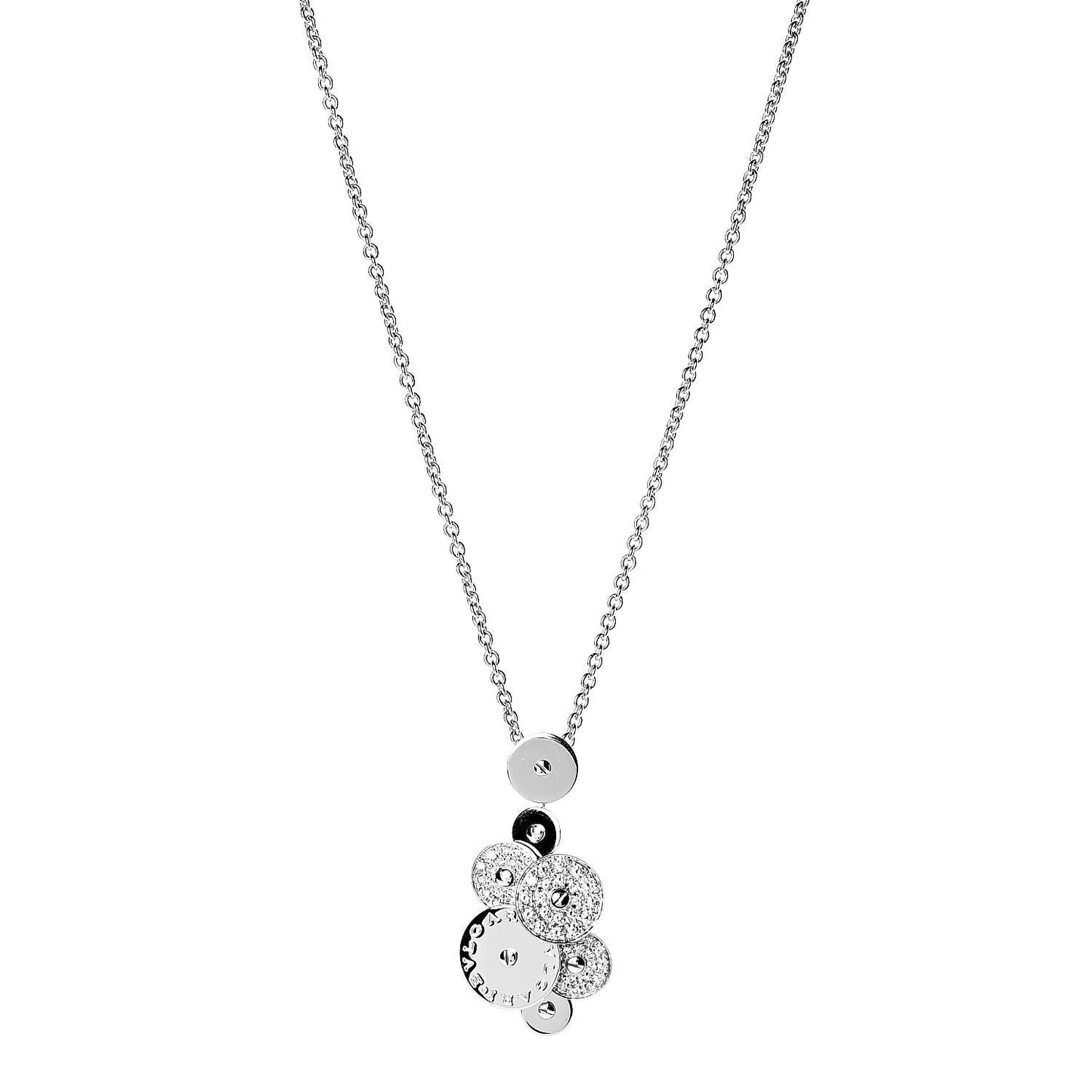 18K White Gold Diamond Cicladi Pendant Necklace