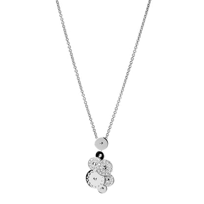 Bulgari 18K White Gold Diamond Cicladi Pendant Necklace 1 of 4