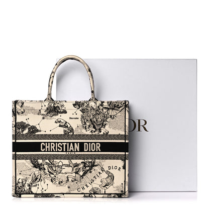 Christian Dior Canvas Embroidered Large Toile De Jouy Book Tote Latte 11 of 11