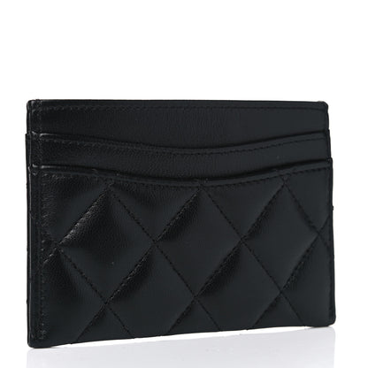 Chanel Lambskin Quilted Card Holder So Black 2 of 4