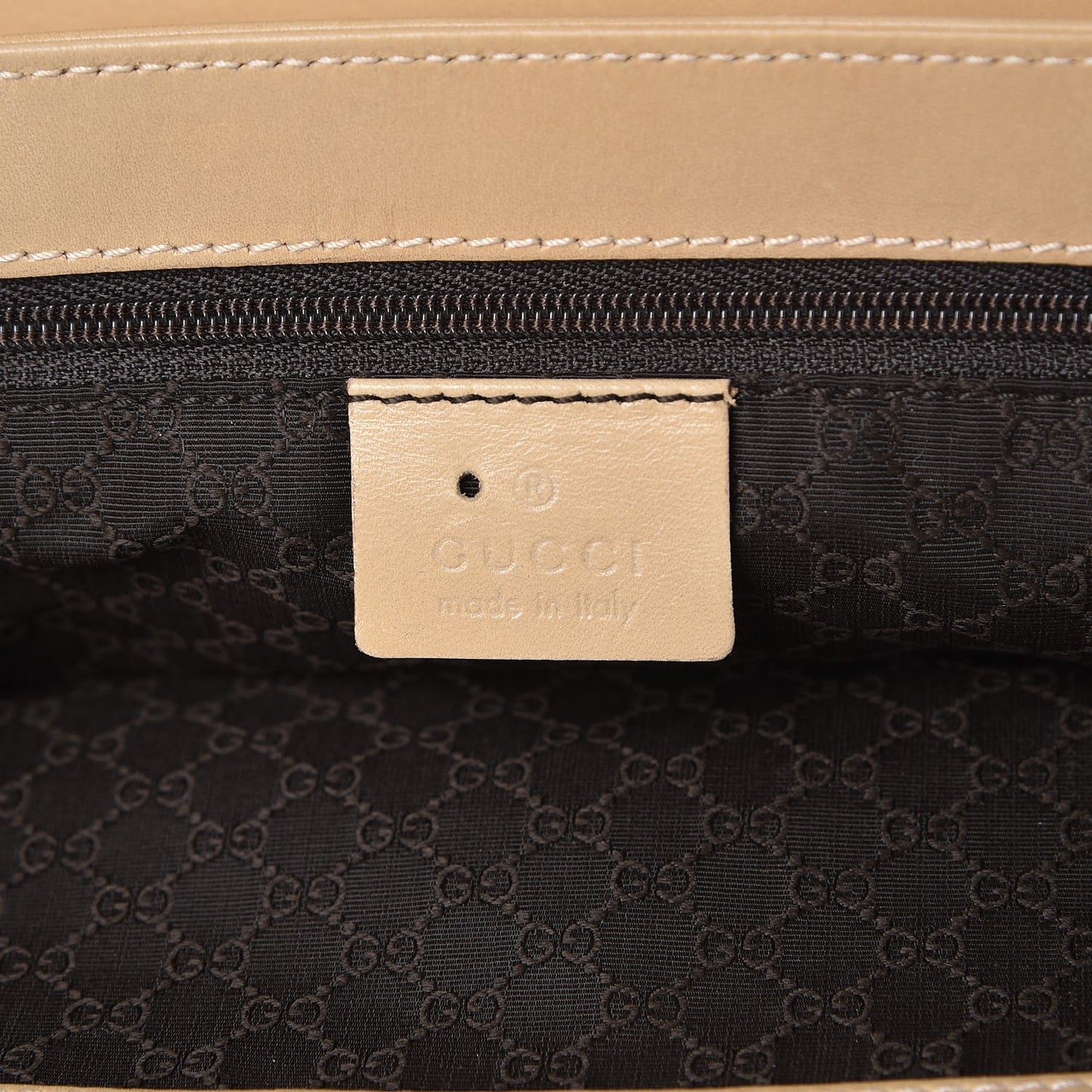 Calfskin Flap Shoulder Bag Beige