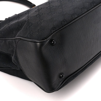 Gucci Monogram Small Bamboo Tote Black 9 of 10