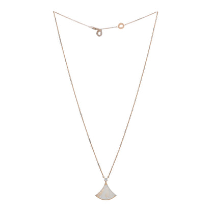 Bulgari 18K Rose Gold Diamond Mother of Pearl Divas' Dream Pendant Necklace 3 of 5