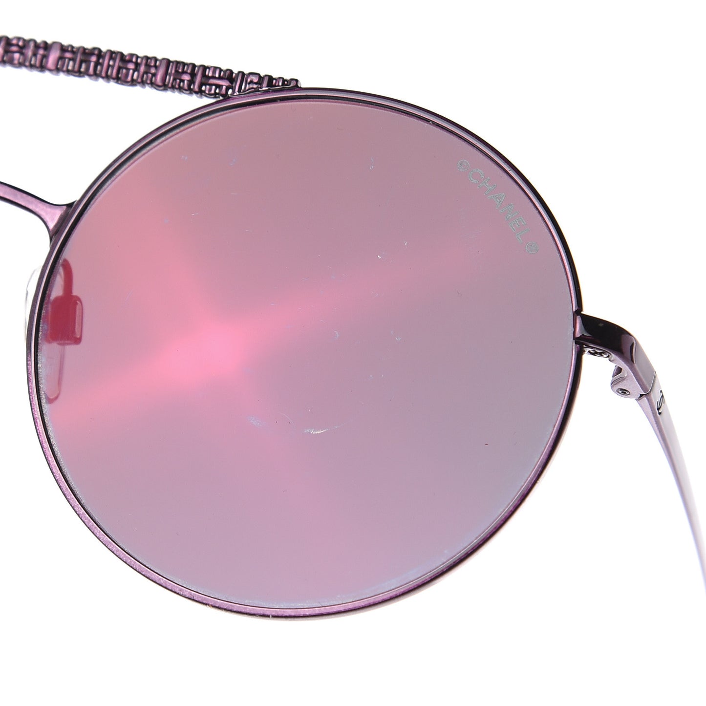 Metal Winter Round Sunglasses 4232 Bordeaux