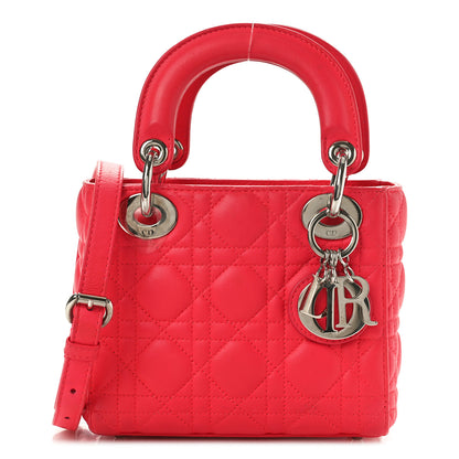 Christian Dior Lambskin Cannage Mini Lady Dior Fuchsia 1 of 10